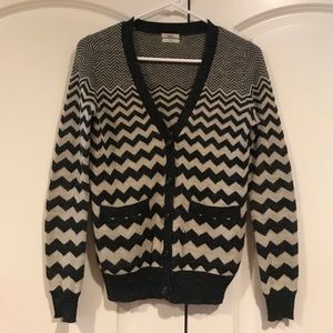 Madewell Cardigan - Funky Chevron Pattern